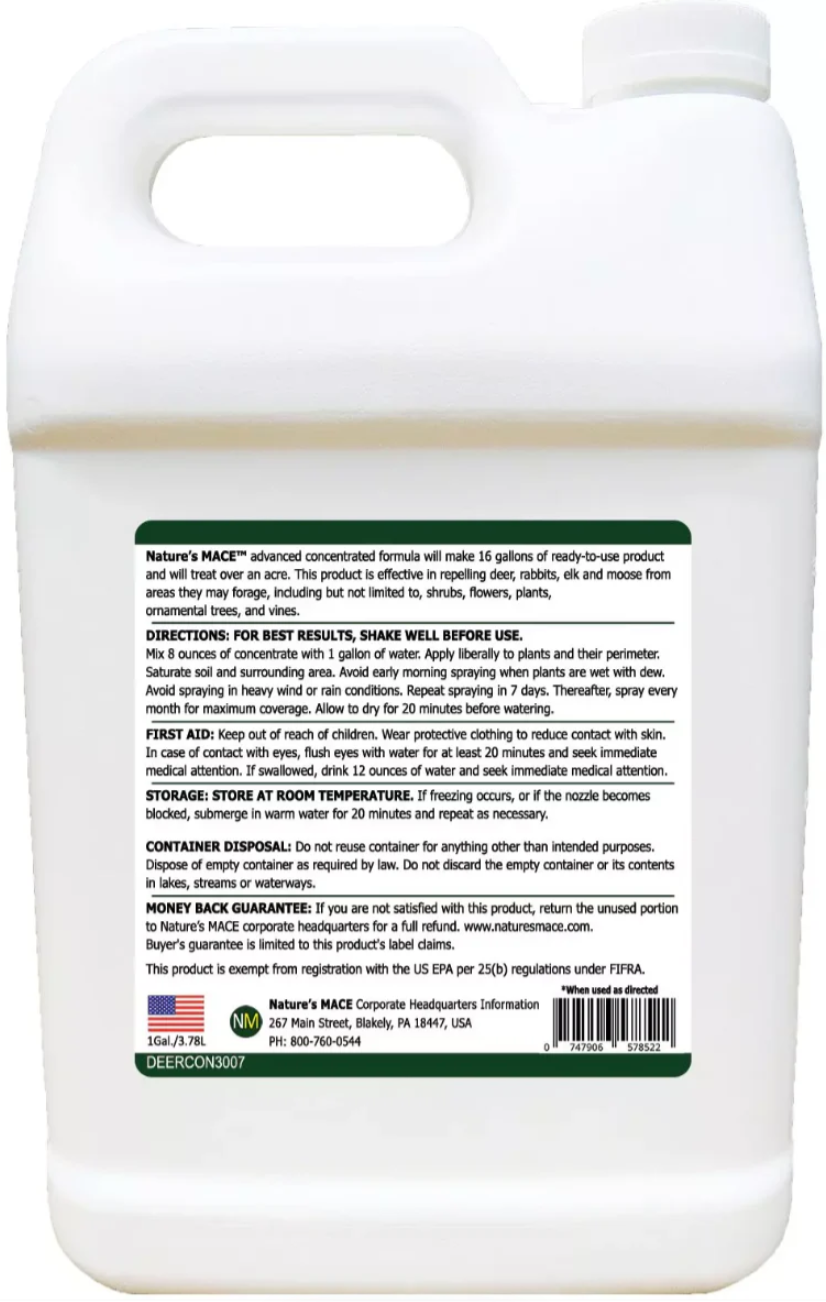 Deer & Rabbit Repellent Formula - 1 Gallon